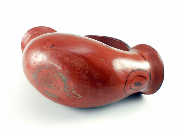 Antique Maricopa Pottery Double Spout Vessel