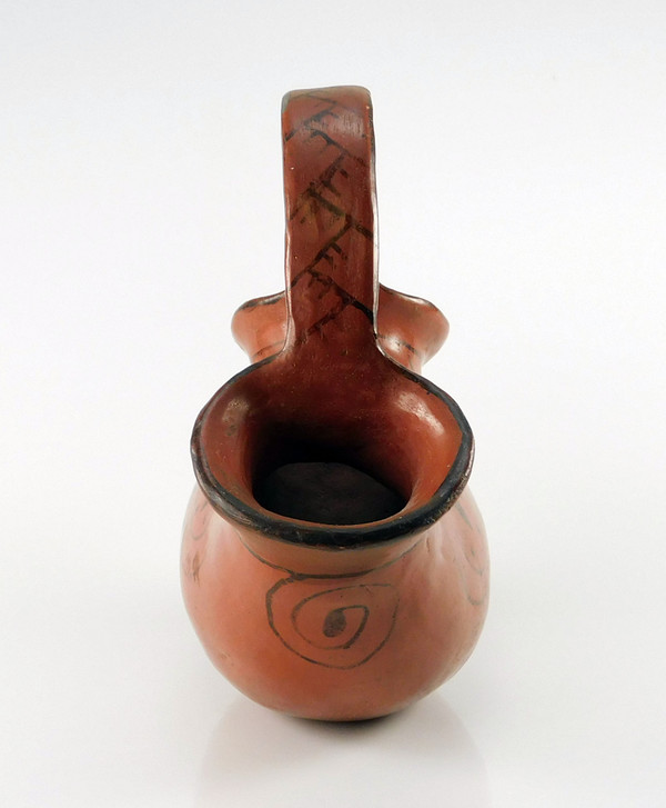 Antique Maricopa Pottery Double Spout Vessel