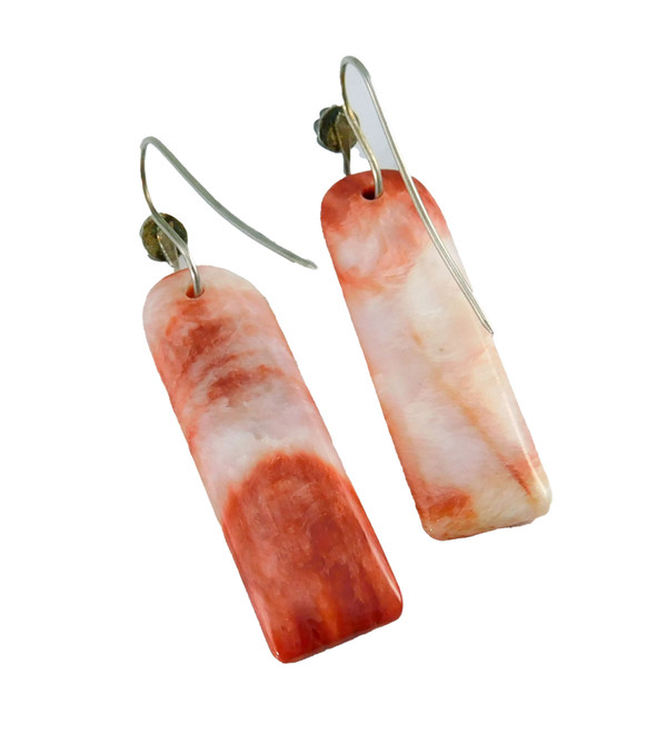 Spondylus Shell Tab Dangle Earrings by Piki Wadsworth