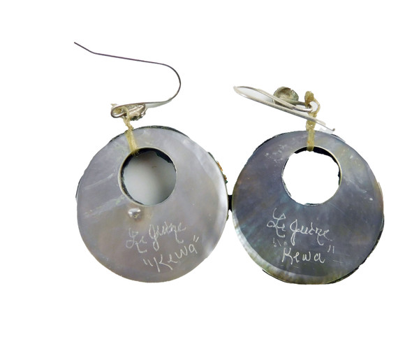 Turquoise Dangle Round Earrings by LeJeune Chavez