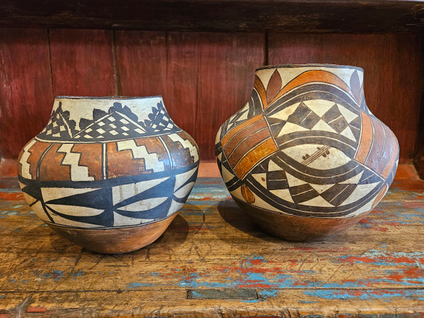 For scale  Four Color Antique Acoma Pottery Jar