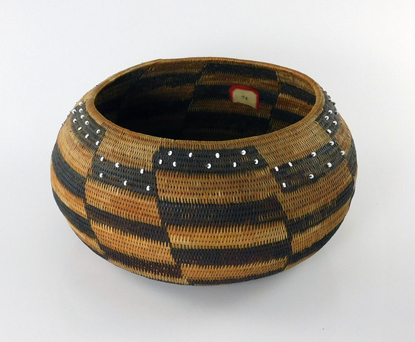Antique Pomo Indian Beaded Gift Basket
