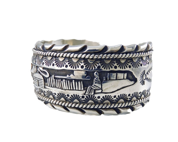 Silver Storyteller Bracelet by Paul Arviso