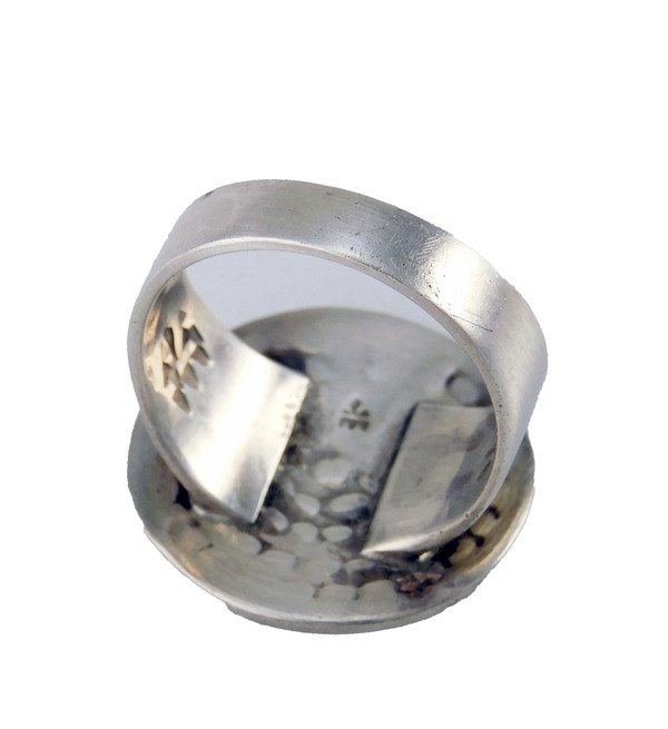 Bernard Dewahoya Hopi Silver Man in Maze Ring