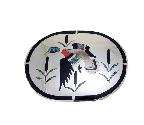Edaakie Zuni Silver Bola and Buckle With Mallards
