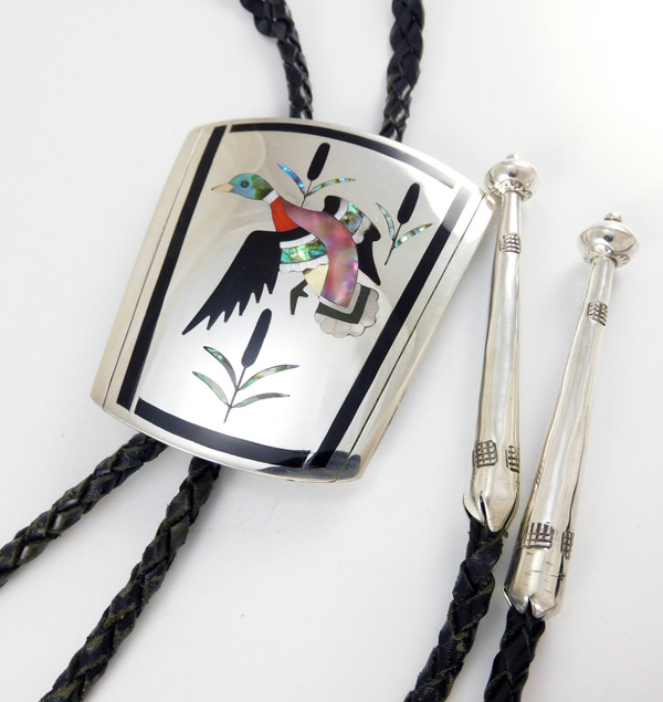 Edaakie Zuni Silver Bola and Buckle With Mallards