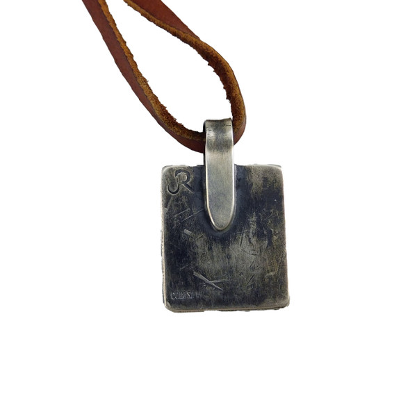 Jesse Robbins Stamped Silver Thunderbird Pendant
