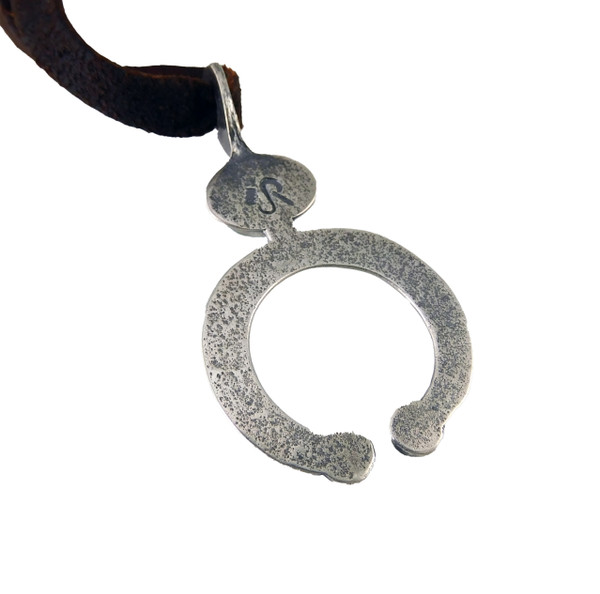 Jesse Robbins Coin Silver Naja Pendant with Turquoise