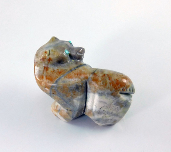 Picasso Marble Animated Bear Zuni Carving