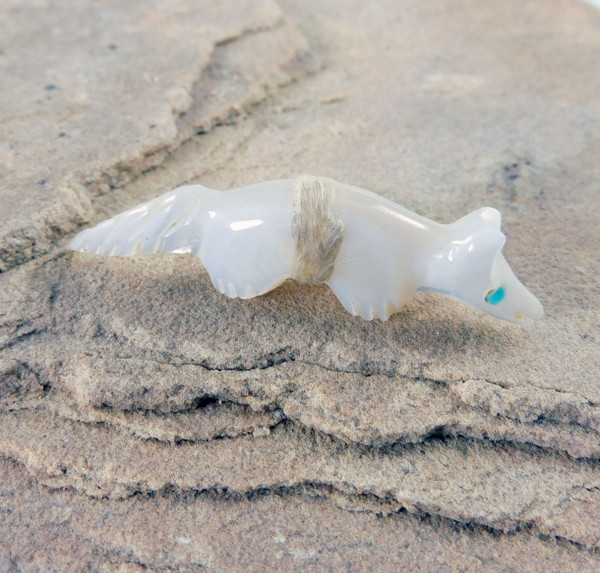 White Wolf  Zuni Carving