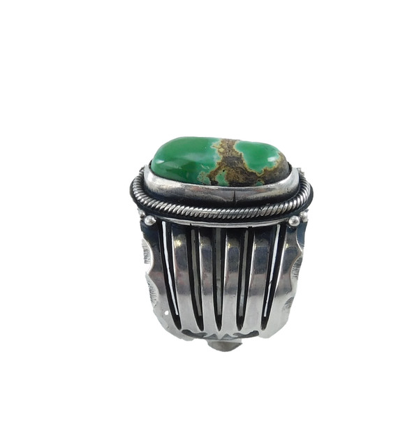 Delbert Gordon Silver Ring Grasshopper Faustite
