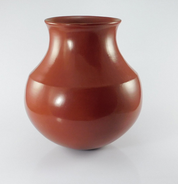 Red Pottery Jar by Virginia Garcia