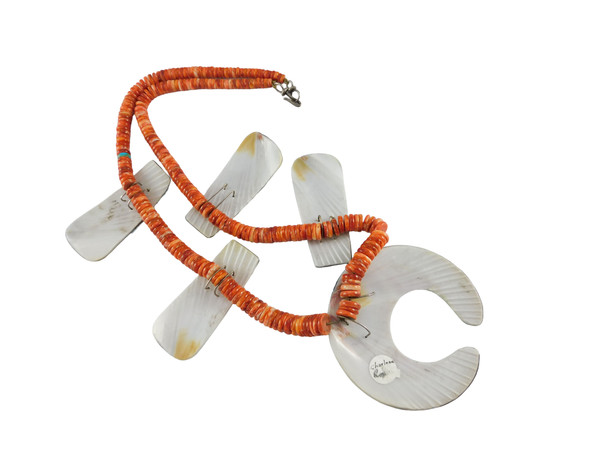 Charlene Reano Turquoise and Spiny Mosaic Necklace