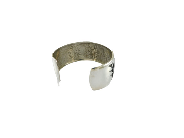 Bernard Dewahoya Hopi Silver Wide Cuff Bracelet