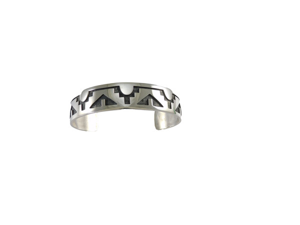 Hopi Crafts Narrow Silver Cuff Bracelet