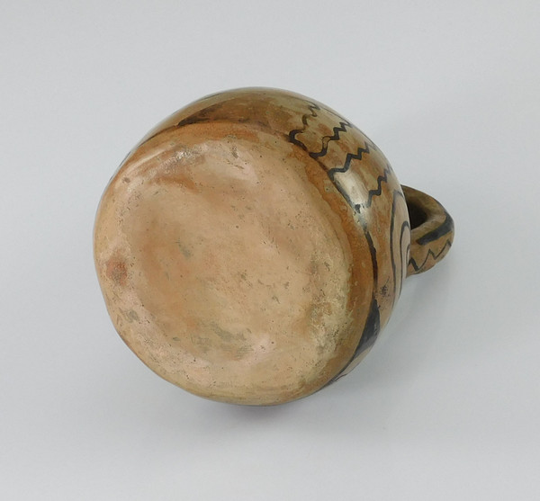 Antique Maricopa Pottery Bi-lobe Handled Jar