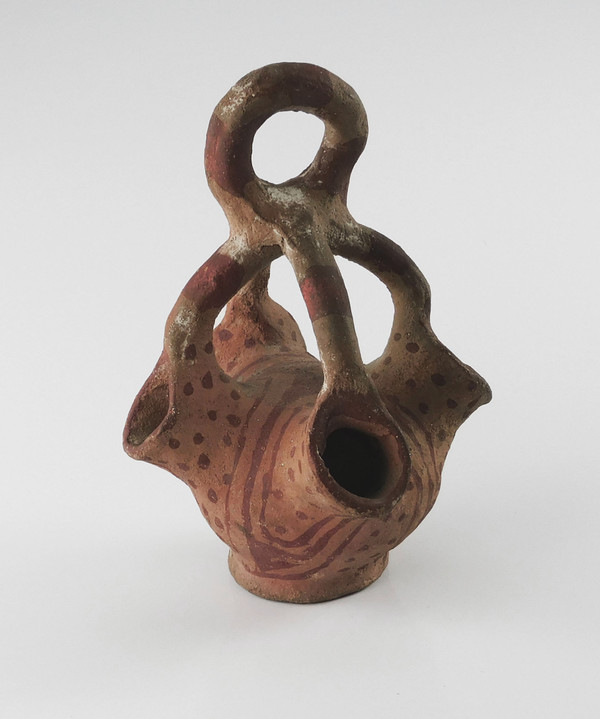Small Antique Mohave Pottery Loop and Handle Vase