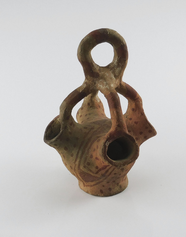 Small Antique Mohave Pottery Loop and Handle Vase