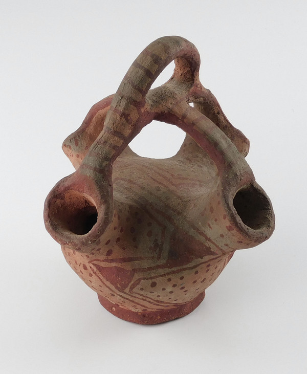 Medium Antique Mohave Pottery Loop and Handle Vase