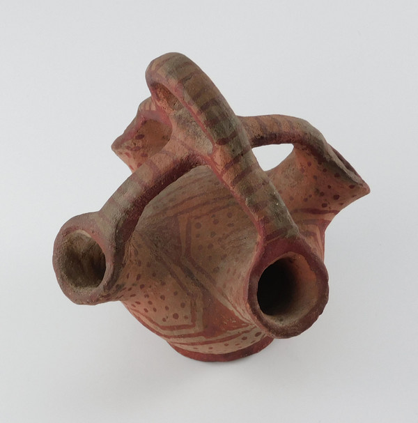 Medium Antique Mohave Pottery Loop and Handle Vase