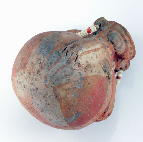 Antique Mohave Pottery Effigy Pitcher on Stand