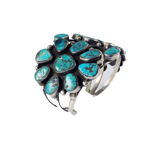 Morenci Turquoise Silver Cuff Bracelet