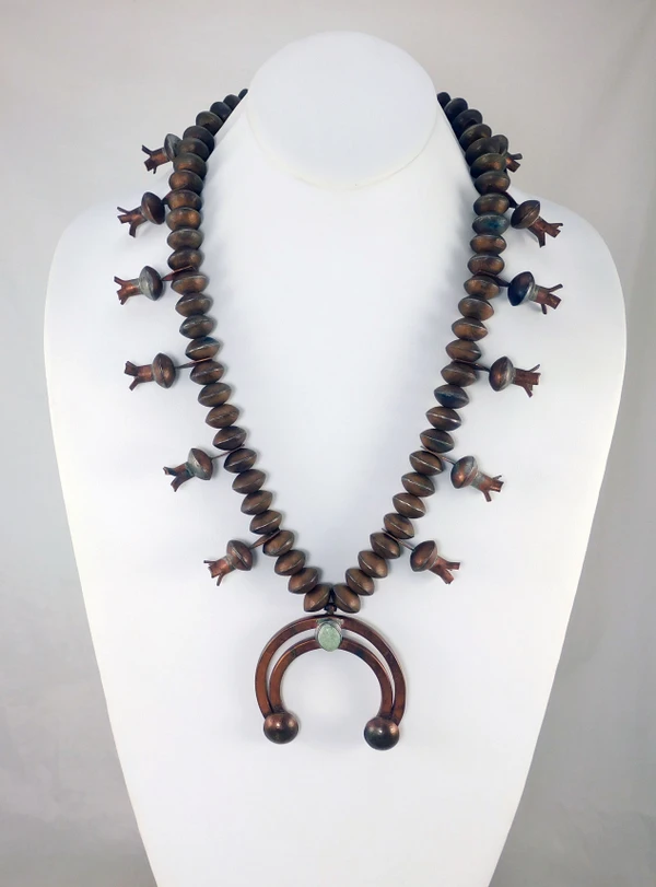Massive Copper Squash Blossom Necklace