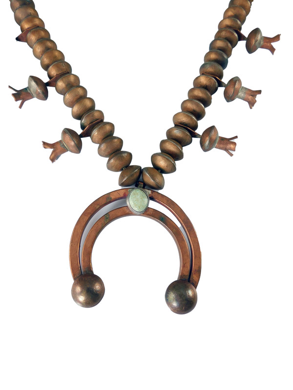 Massive Copper Squash Blossom Necklace