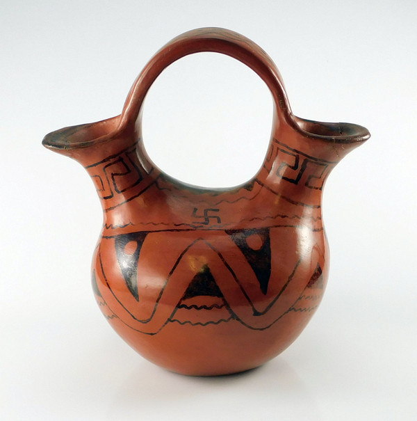 Antique Maricopa Pottery Wedding Vase