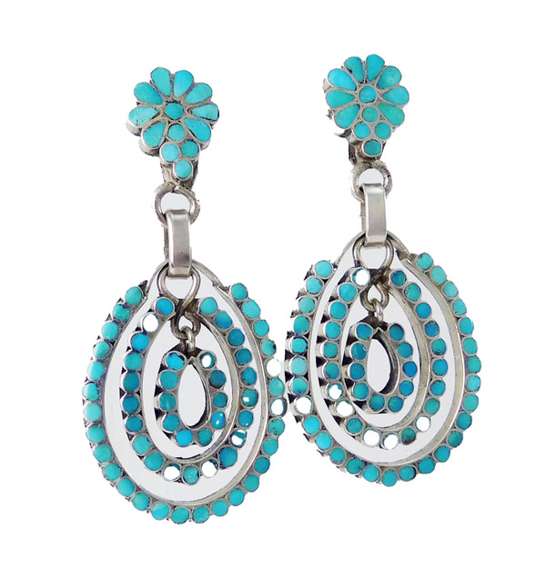 Turquoise Dangle Earrings by Dishta