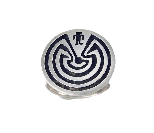 Bernard Dewahoya Hopi Silver Man in Maze Ring