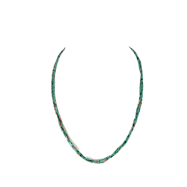 Fine Turquoise Heishe Necklace by Percy Reano