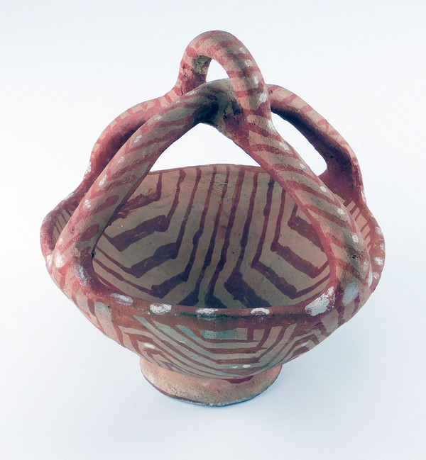 Mohave Pottery Four Handle Footed Bowl