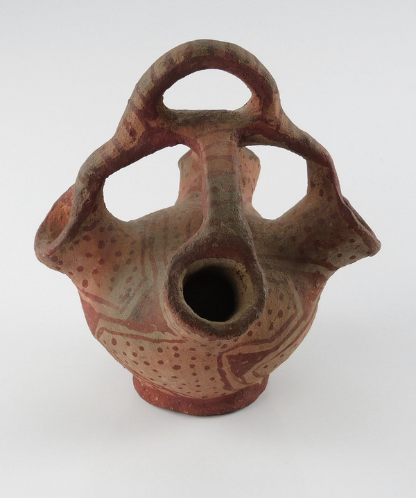Medium Antique Mohave Pottery Loop and Handle Vase