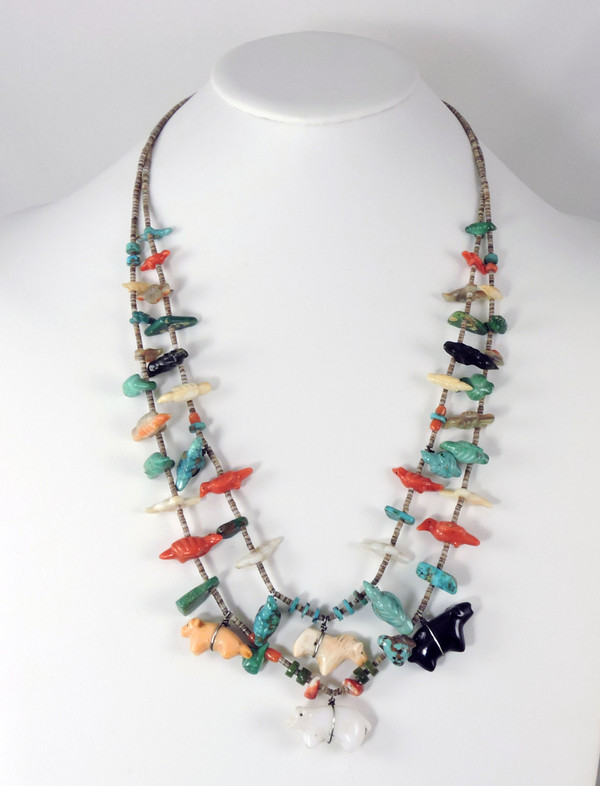 Leekya Deyusee Two Strand Zuni Fetish Necklace