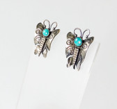 Silver Butterfly Post Earrings