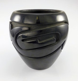 Stella Chavarria Carved Black Pottery Jar