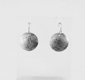 Round Silver Dangle Earrings by Cheyenne Harris