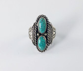 Vintage Navajo Turquoise Silver Ring