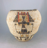 Large Hopi Coil Basket Crow Mother and Corn