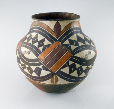 Four Color Antique Laguna/Acoma Pottery Jar