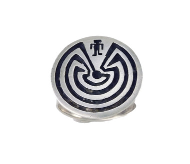 Bernard Dewahoya Hopi Silver Man in Maze Ring