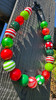 Beaded Dog Collar Slip-on Peppermint Swirls Christmas Collection | Dainty Days — view 3