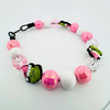 Beaded Dog Collar Slip-on Grinch Glossy Pink Christmas Collection | Dainty Days — view 2