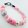 Beaded Dog Collar Slip-on Pink Shine Glossy Traditional Collection | Dainty Days — view 4