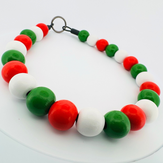 Beaded Dog Collar Slip-on Wrapped Present Christmas Collection | Dainty Days — view 4
