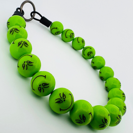 Beaded Dog Collar Slip-on Grinch Christmas Collection | Dainty Days — view 5