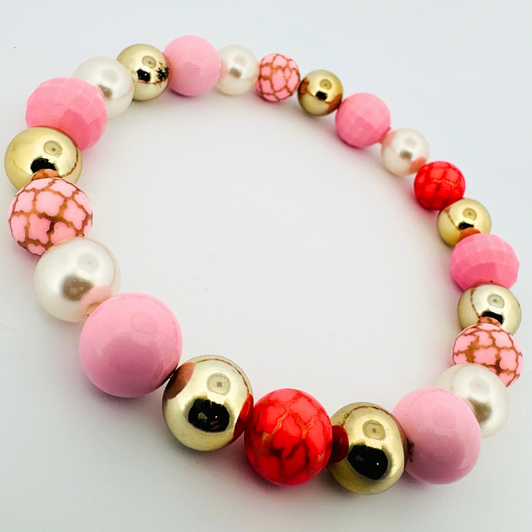 Beaded Dog Collar Slip-on Old Pink English Tradition Collection | Dainty Days — view 4