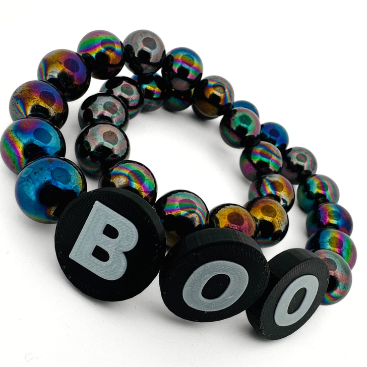 Boo Slip-on Beaded Dog Collar Halloween Collection | Dainty Days