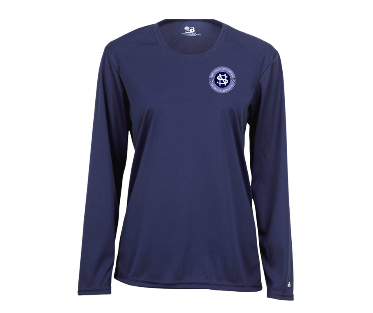 North Baseball Ladies Wicking Long Sleeve with Left Chest Logo -  Southington the Athletic Shop